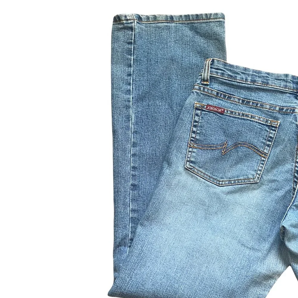Jordache Womens Jeans size 9/10 Blue Lo-Rise Stretch Denim Zip Fly Vintage - Picture 7 of 9